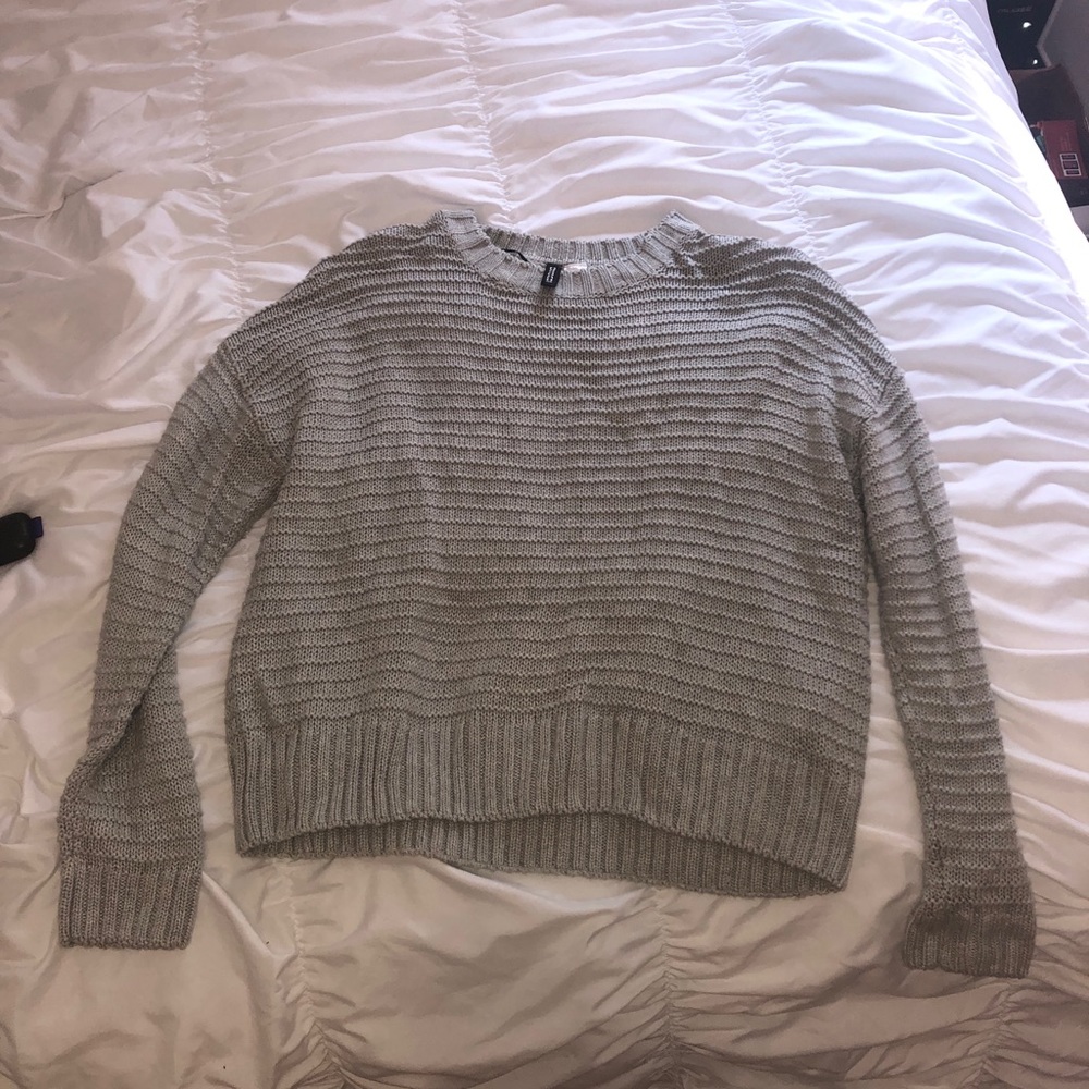 Grey knit h&m sweater